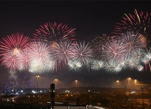 和平县焰火晚会